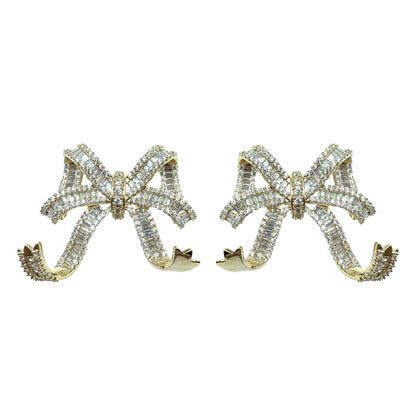 Palestro Milano Orecchini Gold Cristallo Fiocco di cristalli