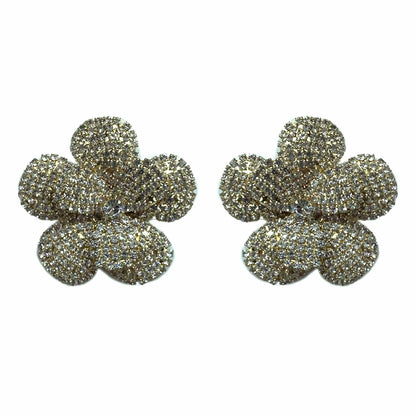 Palestro Milano Orecchini Gold cristallo Fiore splendente di zirconi