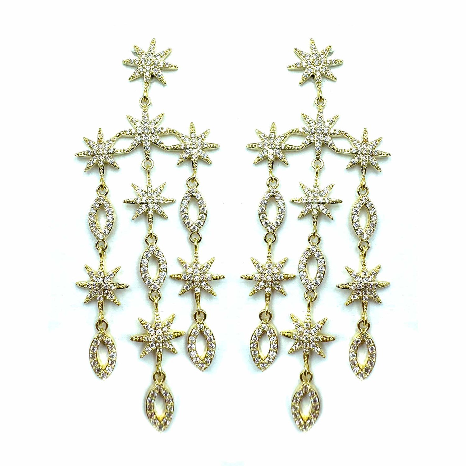 Palestro Milano Orecchini Gold Cristallo Notte Stellata