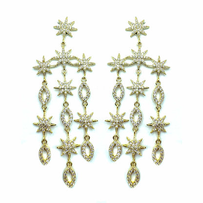 Palestro Milano Orecchini Gold Cristallo Notte Stellata