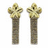 Palestro Milano Orecchini Gold Fiore con cascata di zirconi