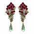 Palestro Milano Orecchini Gold - Fucsia Celeste Mazzo di Pavè con Goccia
