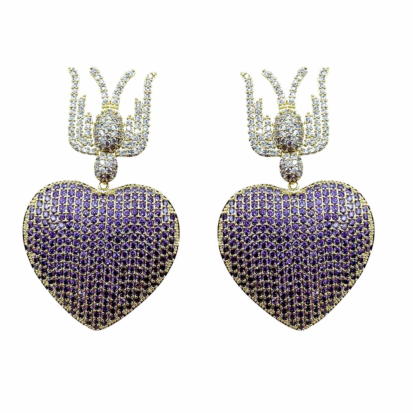 Palestro Milano Orecchini Gold - Lillac Cuore in Volo