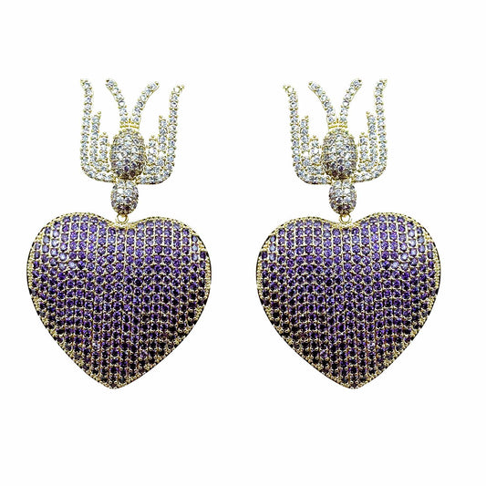 Palestro Milano Orecchini Gold - Lillac Cuore in Volo