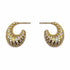 Palestro Milano Orecchini Gold Mezzaluna di pavè