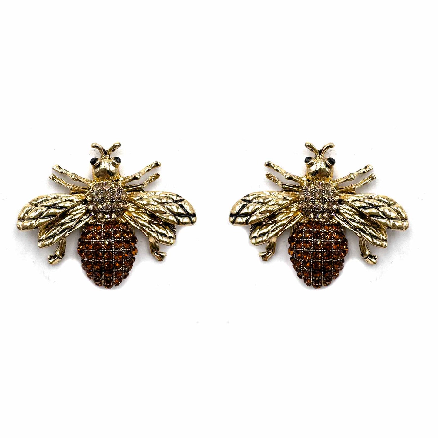 Palestro Milano Orecchini Gold Miele Mosca di Zirconi