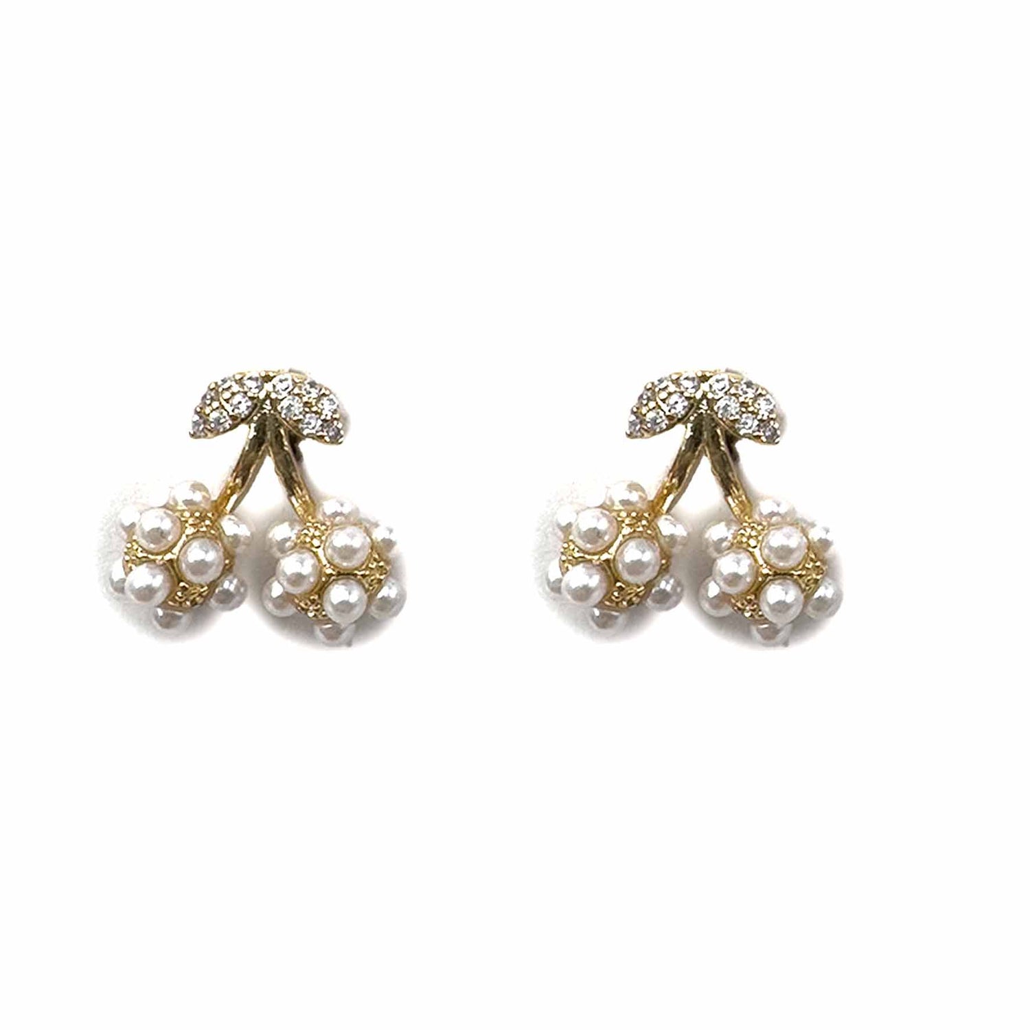 Palestro Milano Orecchini Gold Mini Cherry con perline