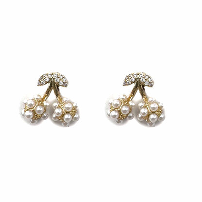 Palestro Milano Orecchini Gold Mini Cherry con perline