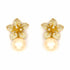 Palestro Milano Orecchini Gold Mini Giglio con perla