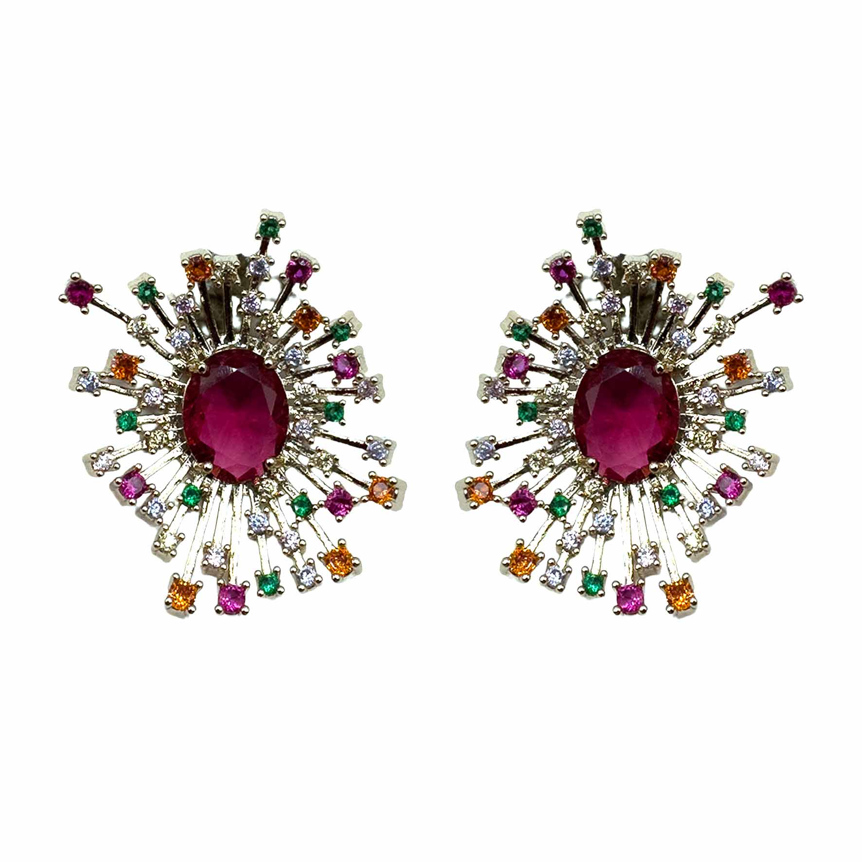Palestro Milano Orecchini Gold - Multicolor Rubino Raggio di Gemme
