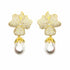 Palestro Milano Orecchini Gold Pavè di Zirconi con perla
