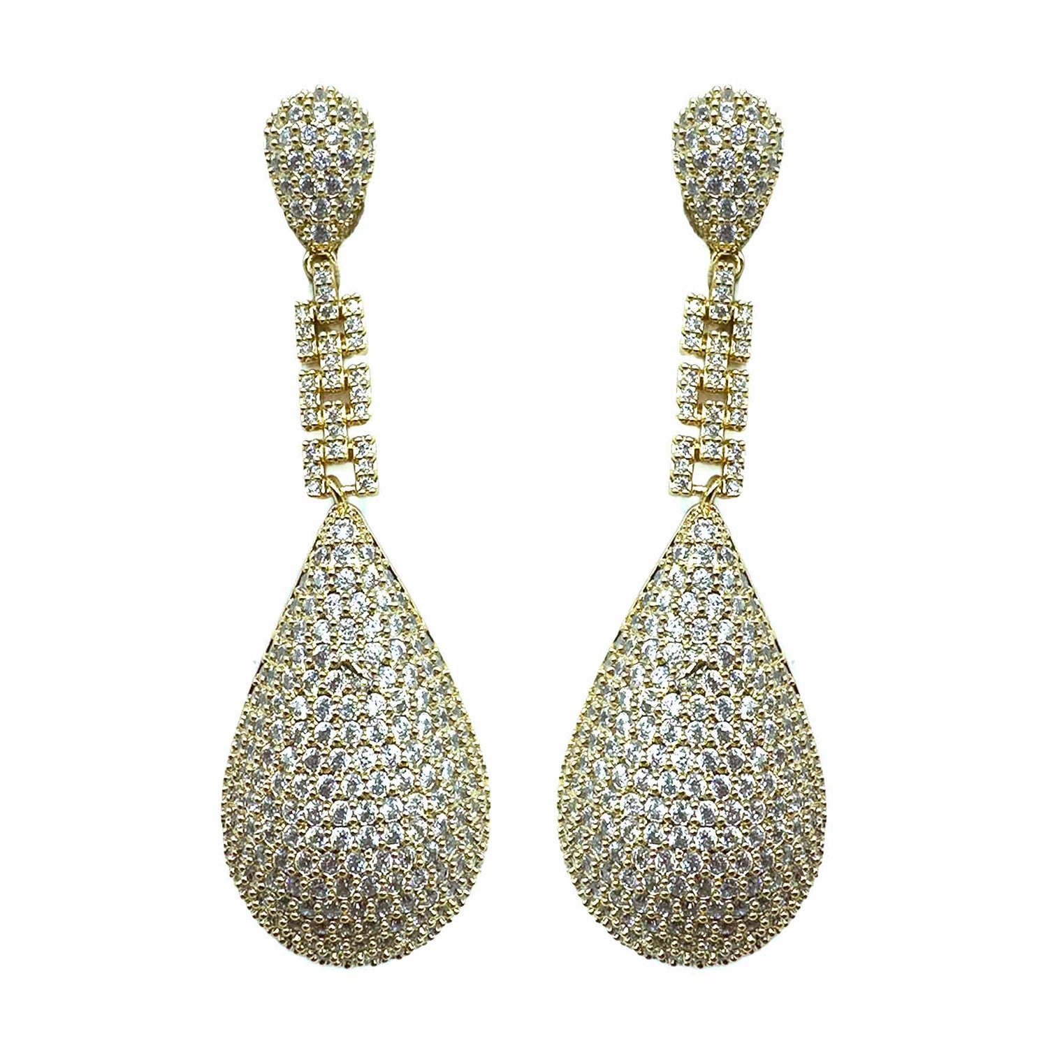 Palestro Milano Orecchini Gold Pendenti di Pavè