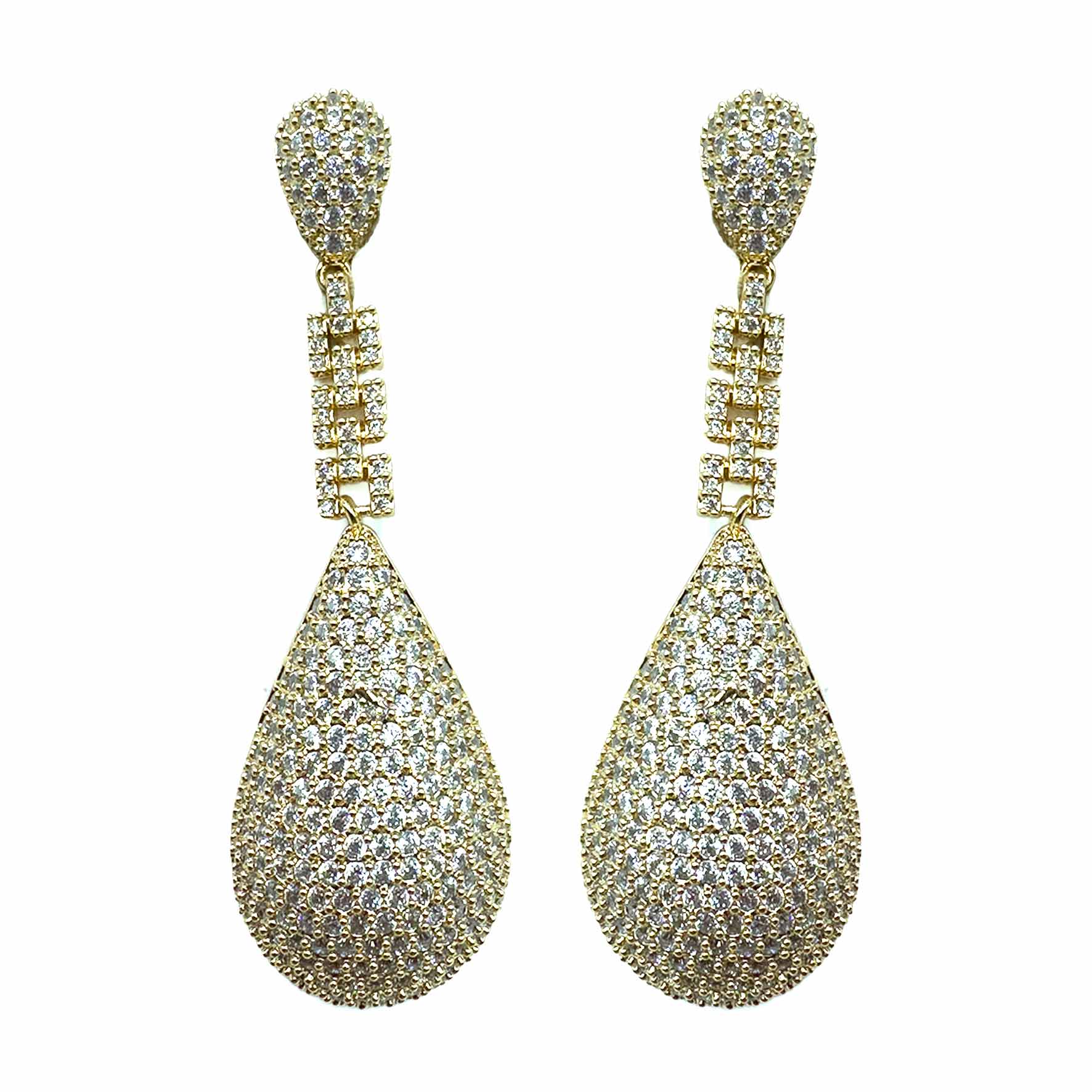 Palestro Milano Orecchini Gold Pendenti di Pavè