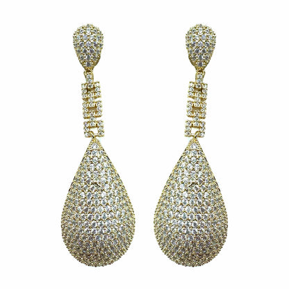 Palestro Milano Orecchini Gold Pendenti di Pavè