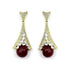 Palestro Milano Orecchini Gold/Perla Rossa Pavè con perla