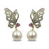Palestro Milano Orecchini Gold Pink Ali di Farfalla con perla