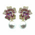 Palestro Milano Orecchini Gold - Pink Fiore pistillo di pavè con perla