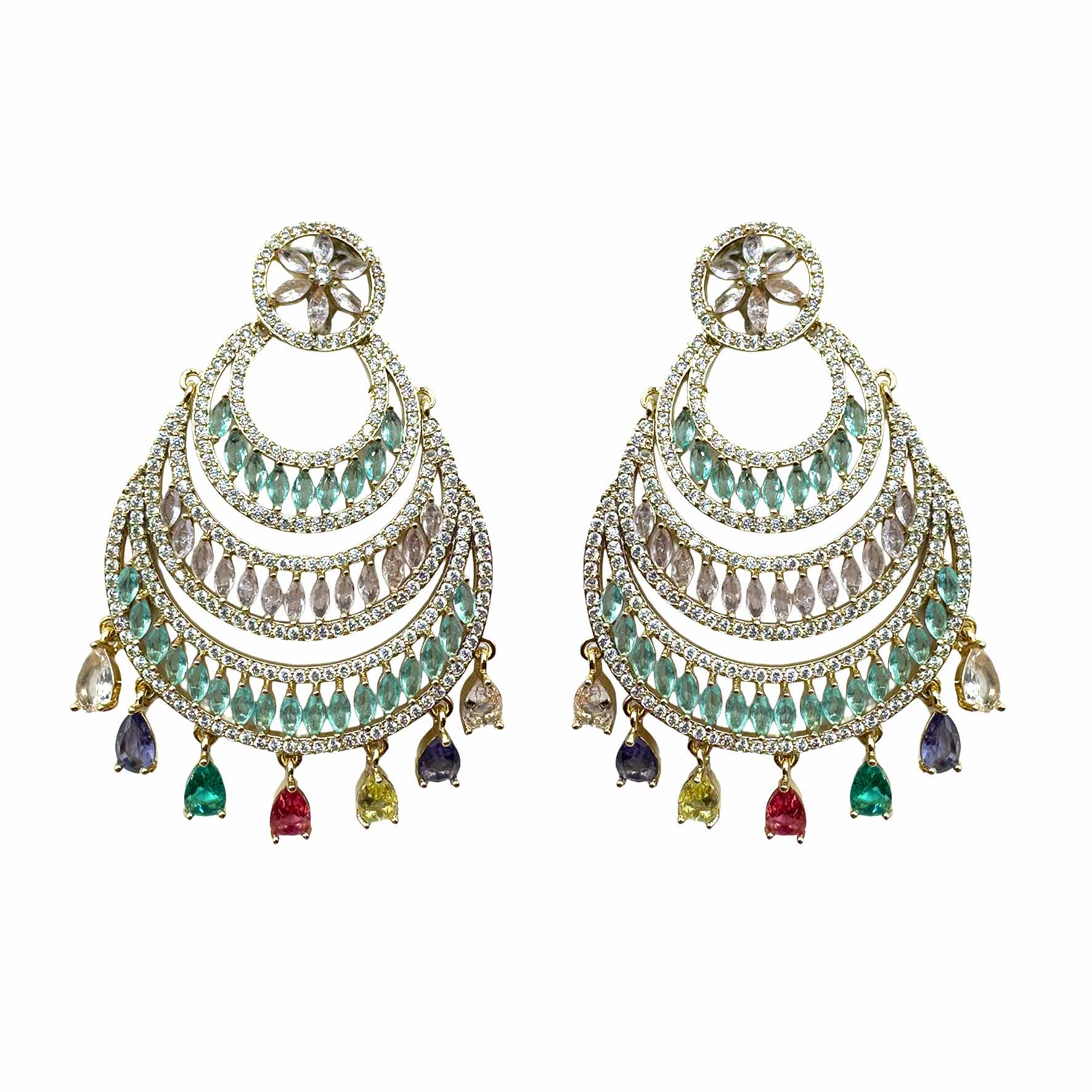 Palestro Milano Orecchini Gold - Pink Turquoise Shanti