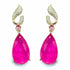 Palestro Milano Orecchini Gold - Pink Virgole di pavè con goccia