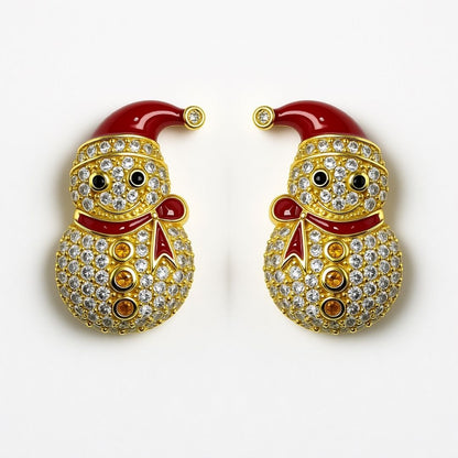 Palestro Milano Orecchini Gold Pupazzo di Pavè