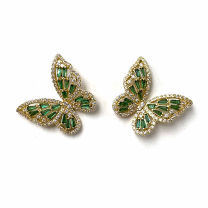Palestro Milano Orecchini Gold Verde Baby Farfalle