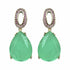 Palestro Milano Orecchini Gold - Verde Mini ovale di pavè con goccia
