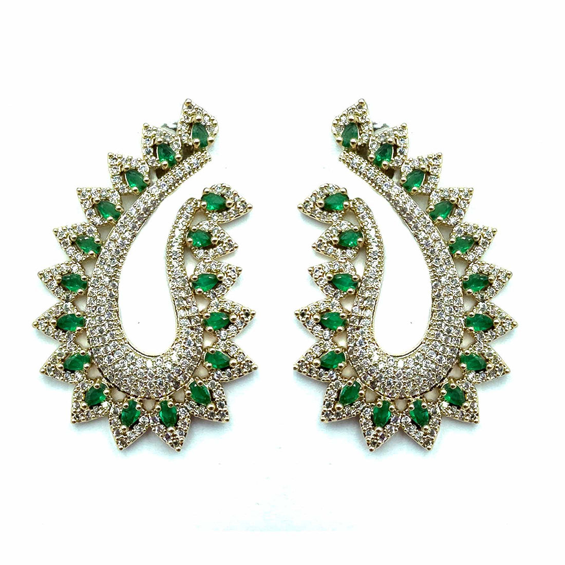 Palestro Milano Orecchini Gold - Verde Smeraldo Iside