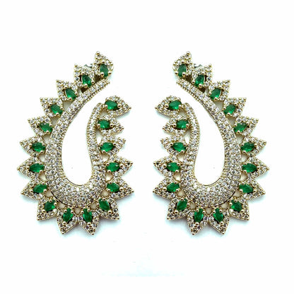 Palestro Milano Orecchini Gold - Verde Smeraldo Iside
