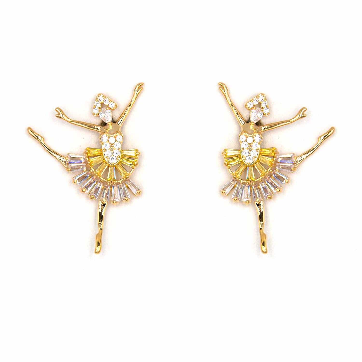 Palestro Milano Orecchini Gold vestito giallo Ballerina