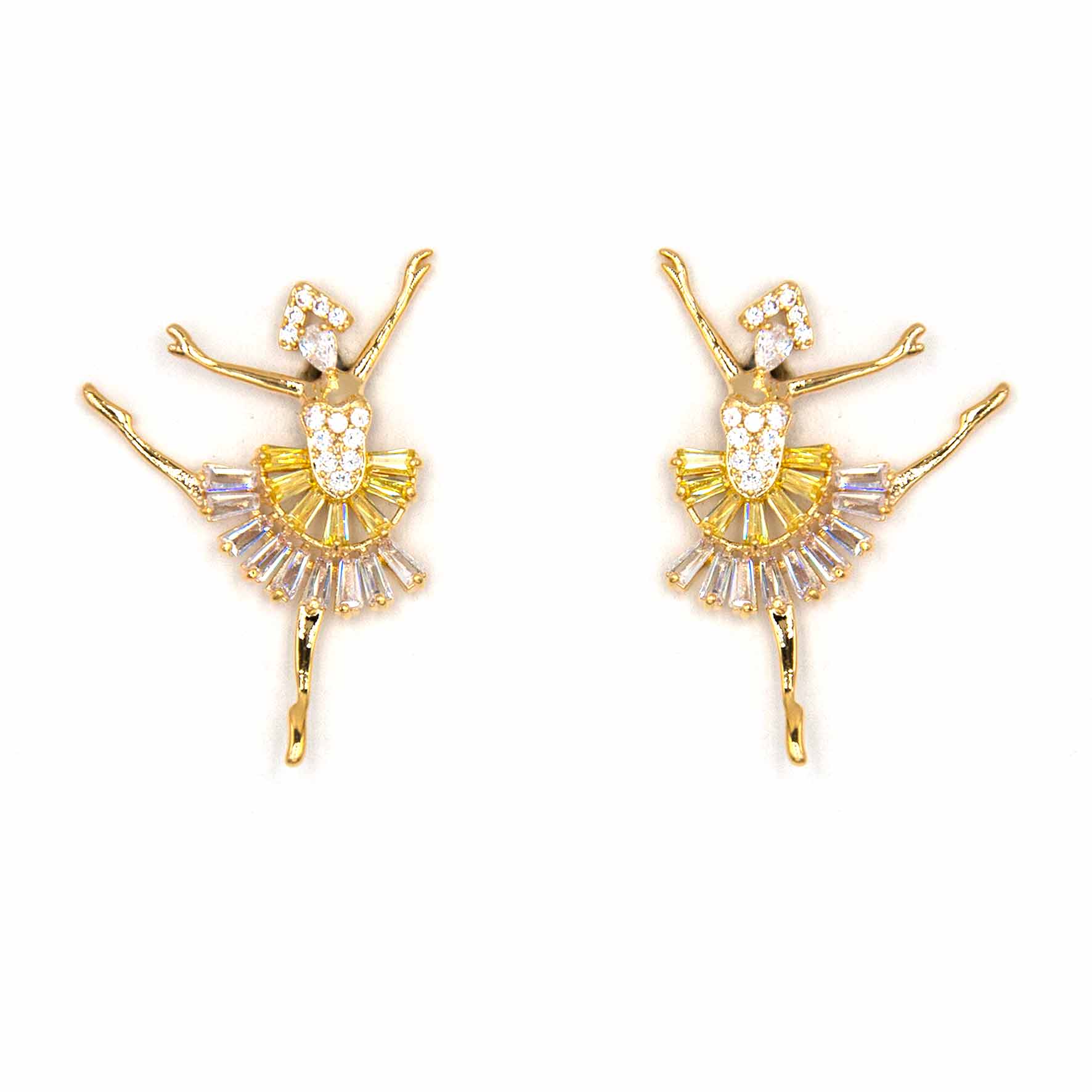 Palestro Milano Orecchini Gold vestito giallo Ballerina