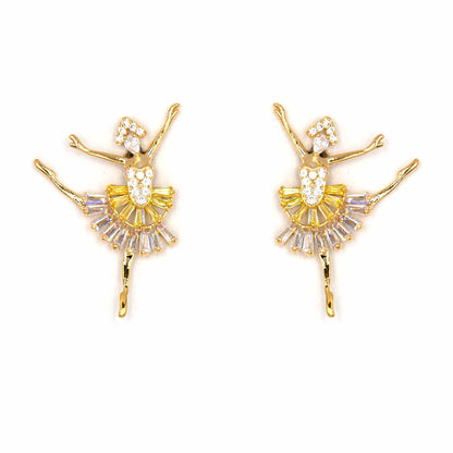 Palestro Milano Orecchini Gold vestito giallo Ballerina