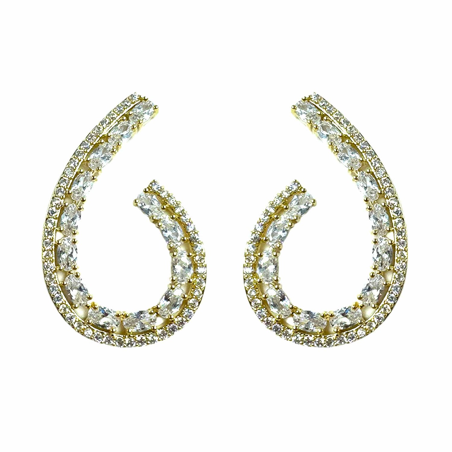 Palestro Milano Orecchini Gold Virgola Preziosa slim