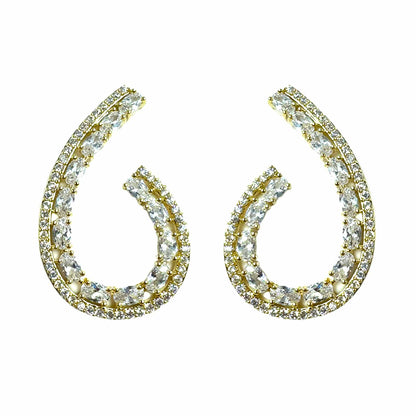 Palestro Milano Orecchini Gold Virgola Preziosa slim