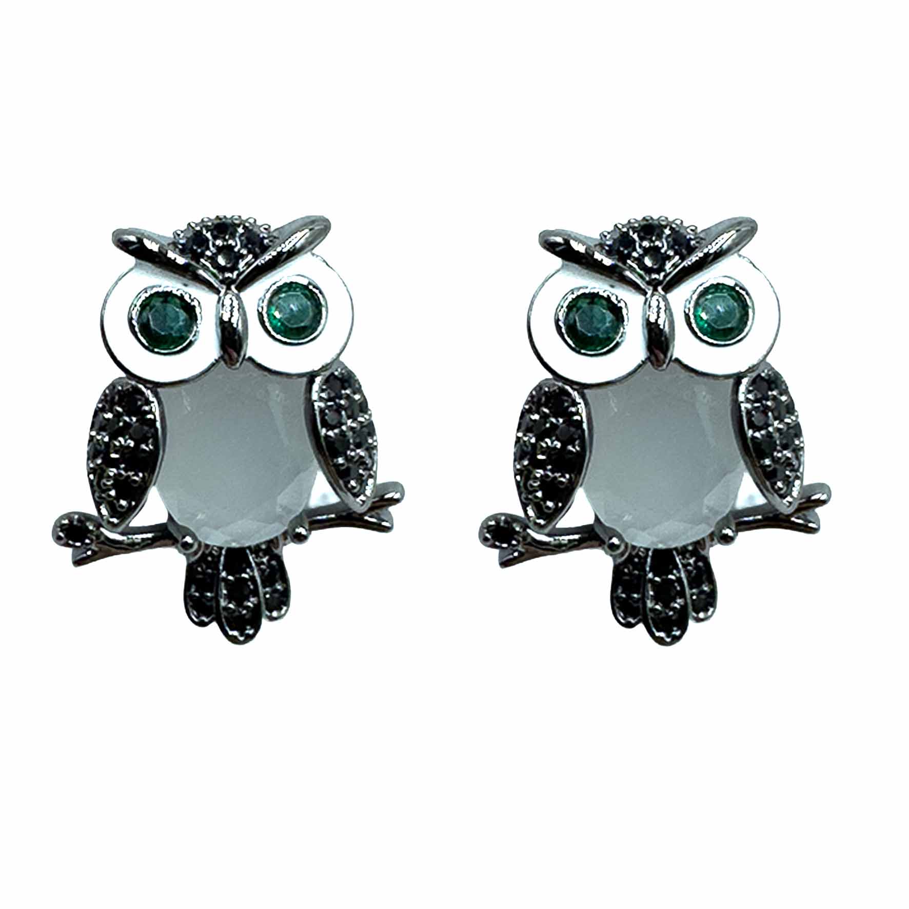 Palestro Milano Orecchini Grigio Gufetto curioso