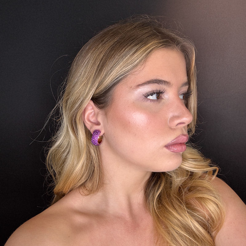 Palestro Milano Orecchini Hoops di zirconi
