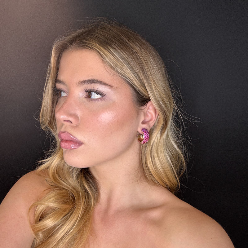 Palestro Milano Orecchini Hoops di zirconi