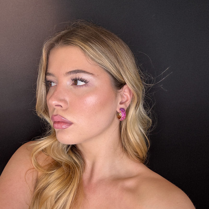 Palestro Milano Orecchini Hoops di zirconi