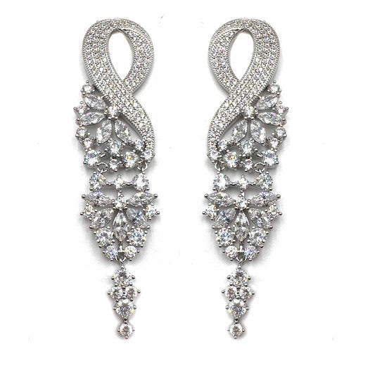 Palestro Milano Orecchini Infinito di pavè con cristalli