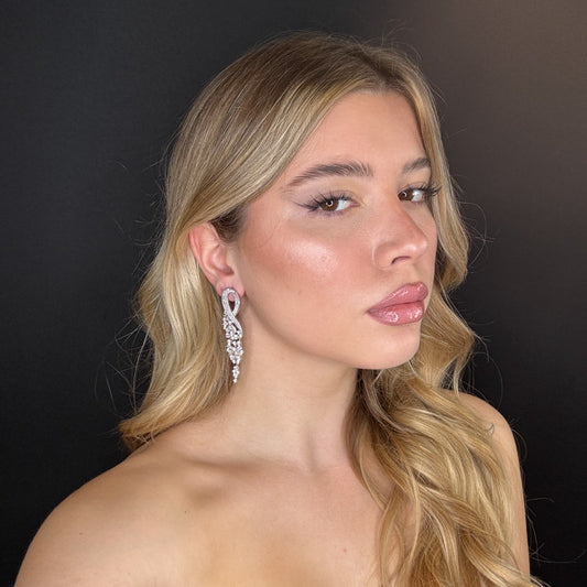 Palestro Milano Orecchini Infinito di pavè con cristalli