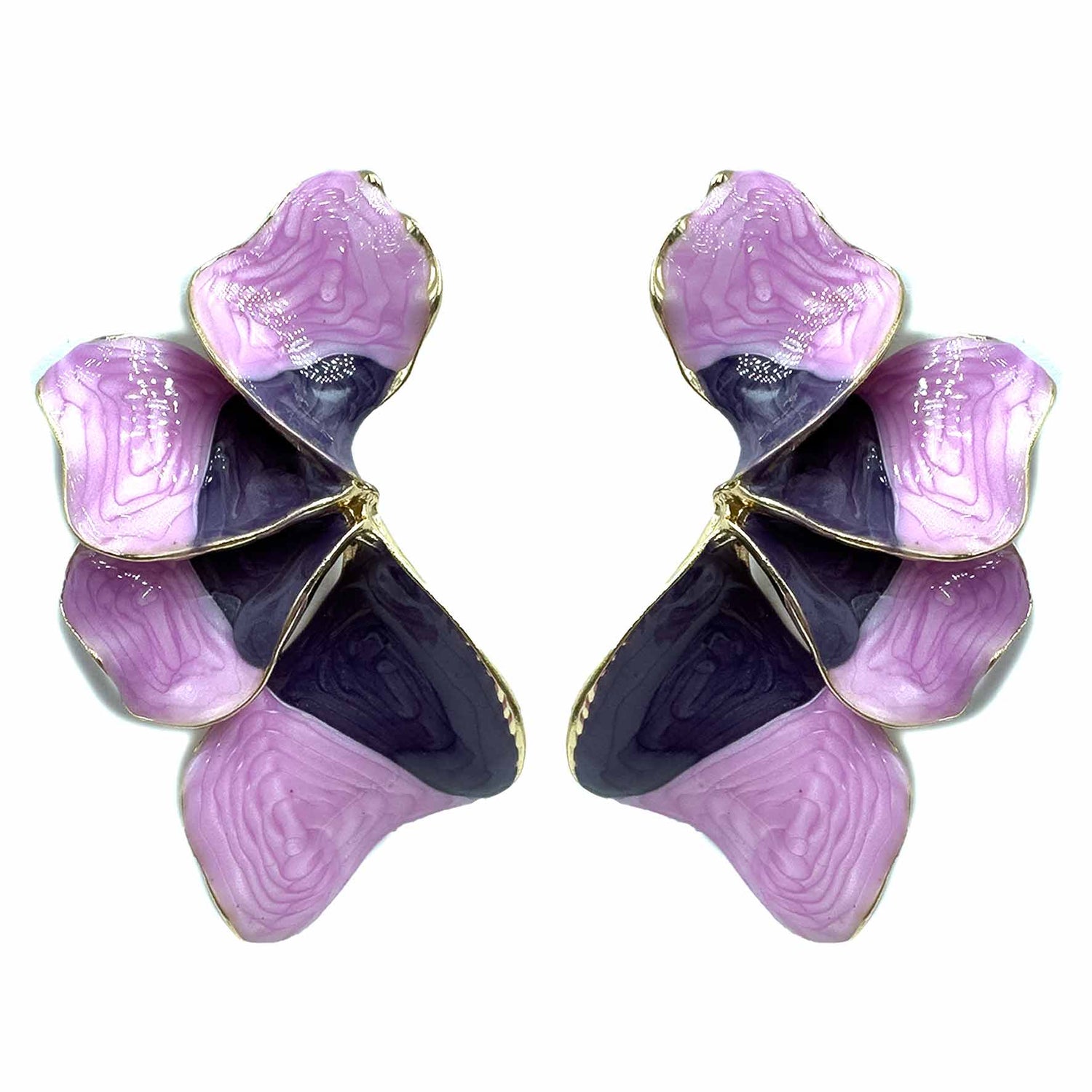 Palestro Milano Orecchini Lillac e Viola Petali dalle Maldive