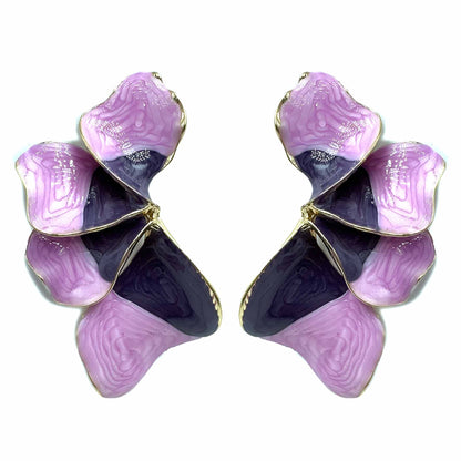 Palestro Milano Orecchini Lillac e Viola Petali dalle Maldive
