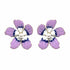 Palestro Milano Orecchini Lillac Fiore con perlina