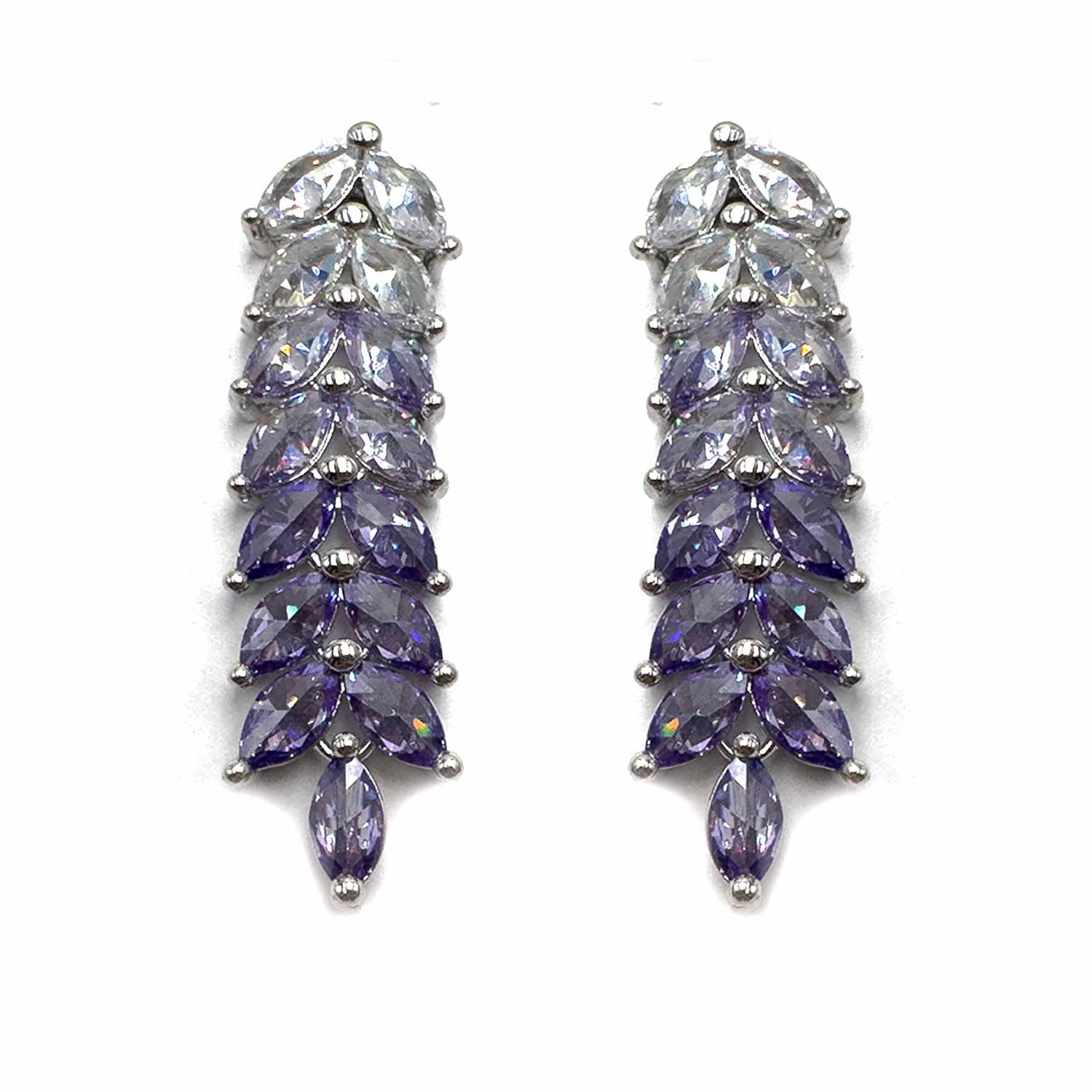 Palestro Milano Orecchini Lillac Foglioline sfumate