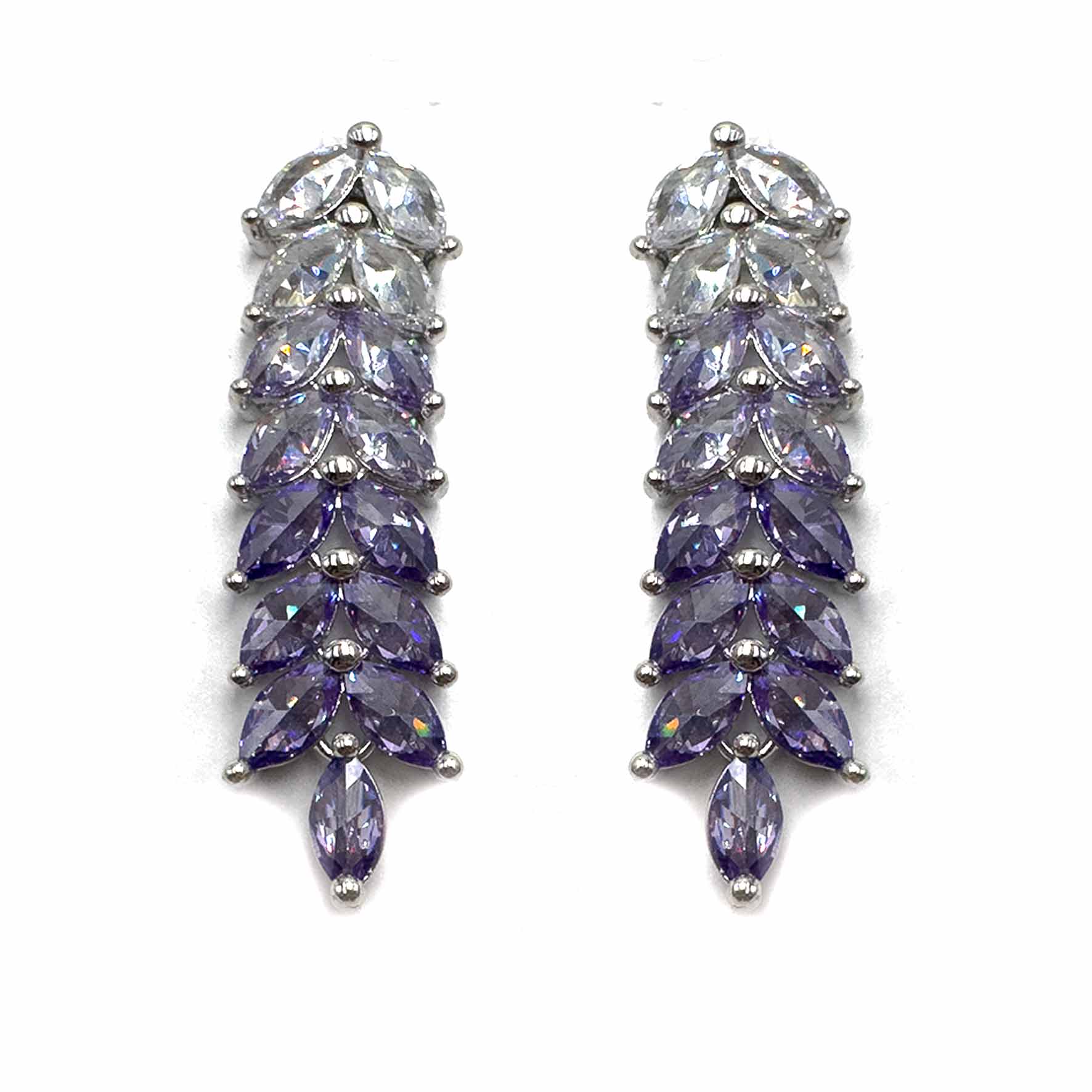 Palestro Milano Orecchini Lillac Foglioline sfumate