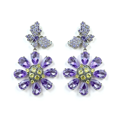 Palestro Milano Orecchini Lillac Il Fiore della Farfalla