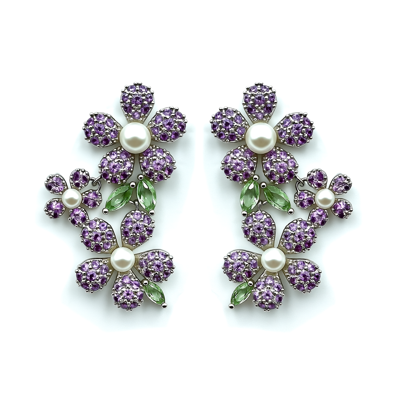 Palestro Milano Orecchini Lillac Trio di violette