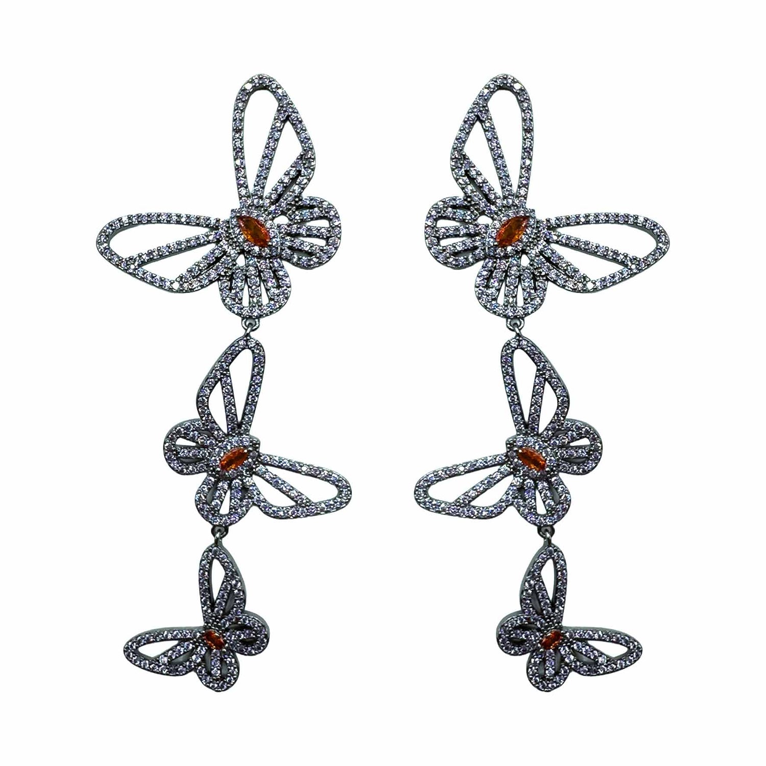 Palestro Milano Orecchini Lillac Tris di farfalle