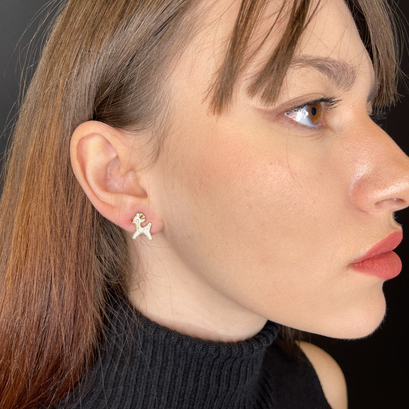 Palestro Milano Orecchini Magic Trio Renna Bianca