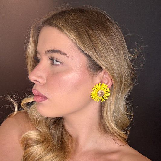 Palestro Milano Orecchini Margherite colorate in rafia - classic edition