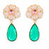 Palestro Milano Orecchini Margherite pink&smeraldo